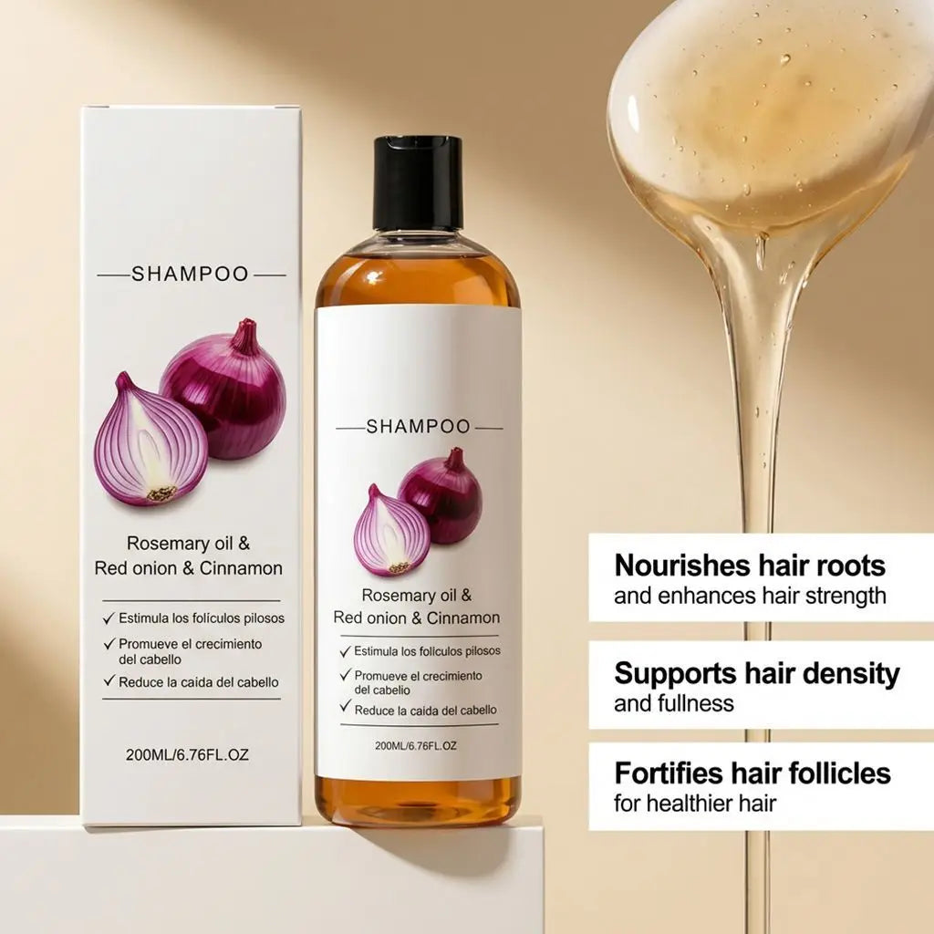 Rosemary Shampoo AntiFrizz Red Onion Oil Oil Balancing Non OverDrying Improves Hair Manageability Density Support Hair Shampoo