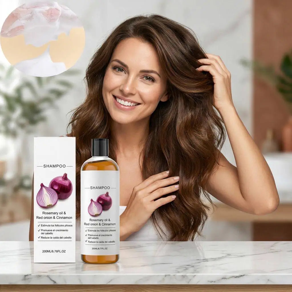 Rosemary Shampoo AntiFrizz Red Onion Oil Oil Balancing Non OverDrying Improves Hair Manageability Density Support Hair Shampoo